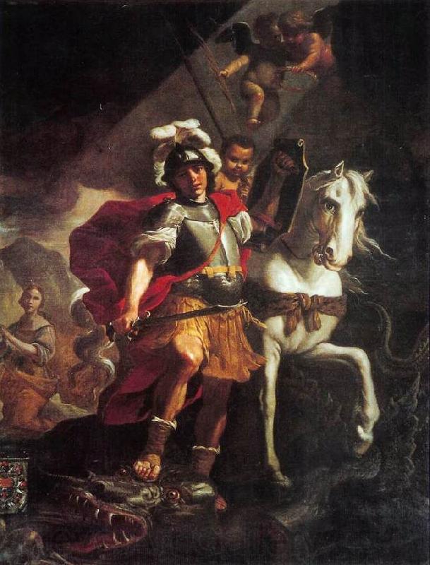 PRETI, Mattia St. George Victorious over the Dragon af Germany oil painting art